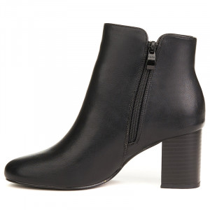 Botine cu toc mediu elegante Camilia negru
