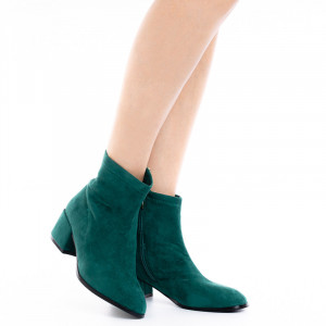 Botine dama cu toc elegante din velur Alma