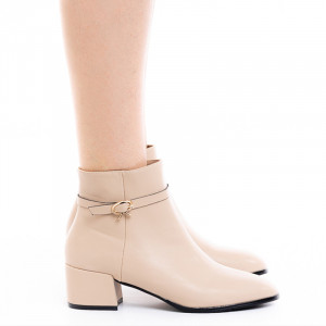 Botine dama cu toc mic Corina nude