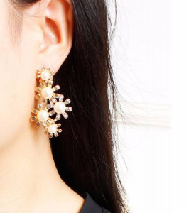 Colier bijuterie eleganta Reina Micaela in set de colier si cercei