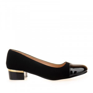 Pantofi cu toc mic confortabil Abelle negru
