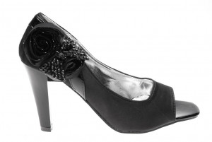 Pantofi de dama black satin Sweet