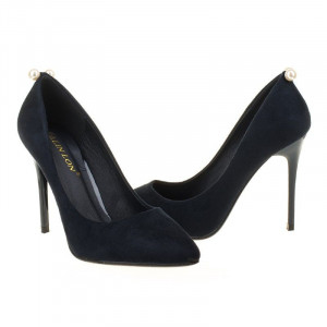 Pantofi stiletto din velur Alma navi