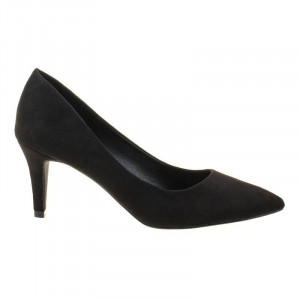 Pantofi stiletto din velur cu toc mediu Tina