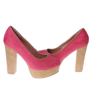 Pantofi West red/beige