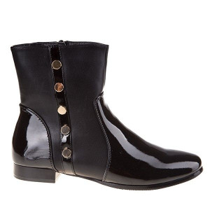 Botine din lac cu velur Bunny1
