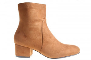 Botine cu toc office Amalia camel