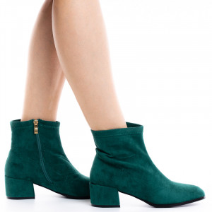 Botine dama cu toc elegante din velur Alma