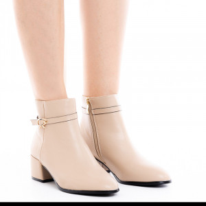 Botine dama cu toc mic Corina nude