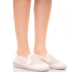Pantofi casual cu talpa usoara Ania bej