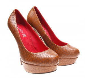 Pantofi de dama camel Snake