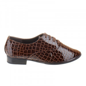 Pantofi office croco brn Alma