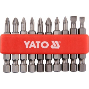 YT-0483 Set 10 biti diversi, 50mm, 1/4"