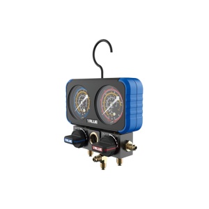 Manometru dublu Freon R32,R407C, R410A, R134a, Value VRM2-B-0801