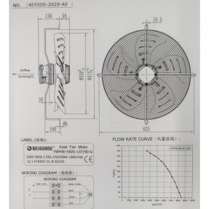 Ventilator axial de aspiratie  YWF4E-550S P137/50-G pentru suflante si agregate frigorifice industriale