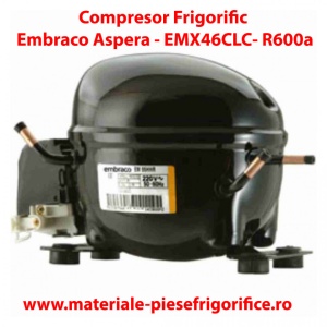 Compresor frigorific Embraco Aspera EMX46CLC| EMX 46 CLC | R600a | 220-240V/1/50Hz