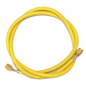 Furtun pentru incarcari - descarcari agenti frigorifici 1/4" SAE, 90 cm GALBEN(yellow) - 1 Buc