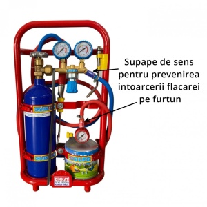 Set complet statie sudura profesionala 2Kg cu butelie reincarcabila de oxigen 5L si Gaz 2Kg