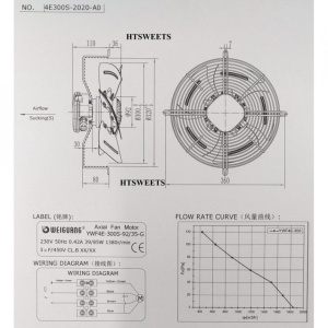 Ventilator axial de aspiratie YWF4E-300S pentru suflante si agregate frigorifice industriale