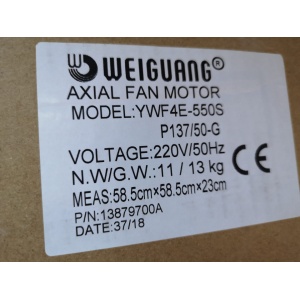 Ventilator axial de aspiratie  YWF4E-550S P137/50-G pentru suflante si agregate frigorifice industriale