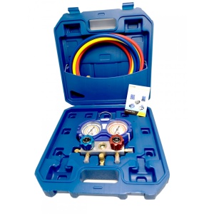 Set baterie manometre cu furtune incluse(160cm), Freon R22, R134a, R410A, R407C