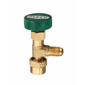 Valva de Control Acces cu robinet, 1/4'' SAE x 5/16'' SAE, R410A/R32, Refco A-33410