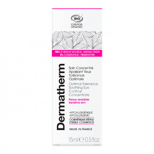 Dermatherm - Optimal Tolerance Concentrat Organic Calmant pentru conturul ochilor pentru piele sensibila, 15ml_1