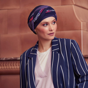 Guna turban, Night Blue, Vascoza din Bambus