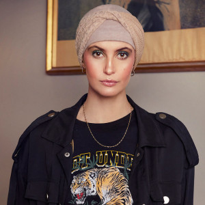 EMMY TURBAN, Taupe&Hearts, Captuseala Bumbac/Vascoza
