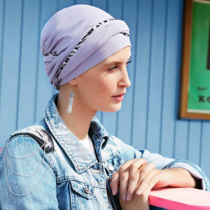 EMMY turban, Lavender, Bumbac/Vascoza