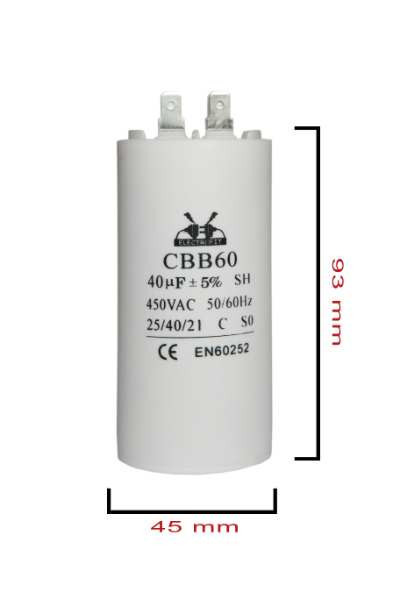 condensator pornire 40 μF 450 V