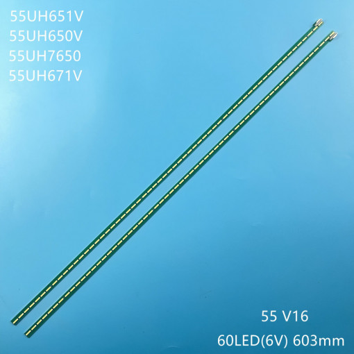 Set barete led tv LG 55 inch V16-ART3-2465 , V16-ART3-2466, 2*60 led 603mm 6V