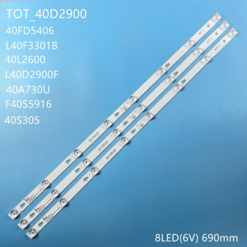 Set barete led TCL 40 inch TOT-40D2900-3X8-3030C-V5, 4C-LB4008-HR03J, 3*8led