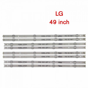 Set barete led LG 49 inch 49UH610T, 49UH610V, 49UH617T, 49UH617V 49LF510V, 49UH6100, 49UH6210, 49UH610A, V16.5 ART3 2706 6916L-2705A, 2706A, 2707A, 2708A 8x4led; L+R