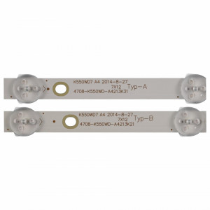 Set barete led tv Philips 55 inch 55PUF6056 55PFF5250 4708-K550WD-A4213K31 K550WD7 A4 7X12 TYP-A , 4708-K550WD-A4213K21 K550WD7 A4 7X12 TYP-B 12 barete de 7 leduri