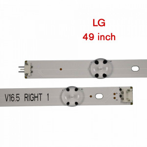 Set barete led LG 49 inch 49UH610T, 49UH610V, 49UH617T, 49UH617V 49LF510V, 49UH6100, 49UH6210, 49UH610A, V16.5 ART3 2706 6916L-2705A, 2706A, 2707A, 2708A 8x4led; L+R