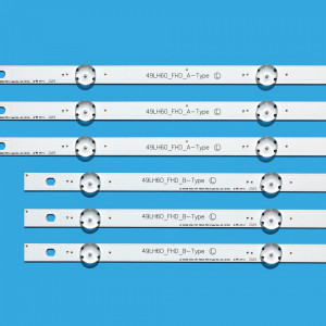 Set barete led tv LG , JVC 49 inch 49LH60_FHD_A-Type R, 49LH60_FHD_A-Type L 4*(4led+3led) 3v