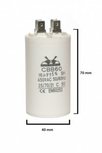 condensator pornire 16 μF 450 V