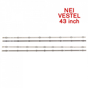 Set barete led NEI, Vestel 43 inch 43NE5505 43" DRT UHD A/BTYPE REV0.3, 17DLB43VER3 , 2 barete x 8 led + 2 barete x 9 led