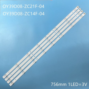 Set barete led tv Vortex 39 inch LEDV-39CN06FHD ZX39JTX332M08A0 V0, 4 x 8 led, 3V, 756 mm