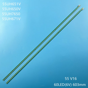 Set barete led tv LG 55 inch V16-ART3-2465 , V16-ART3-2466, 2*60 led 603mm 6V