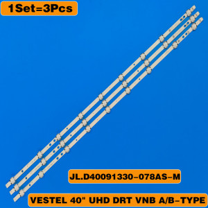 Set barete led tv Vestel 40 inch JL.D40091330-078AS-M_V01 JL.D40091330-078HS-M_V01 VESTEL-40UHD-DRTVNB/CSP LT-40C860, 40C880, 40C890, 3 x 9 led, 2A+1B, 745mm