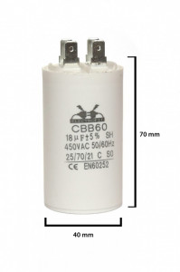 condensator pornire 18 μF 450 V