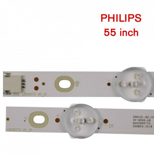 Set barete led Philips 55 inch 55PUS7503, 55PUS6162, 55PUS6262, 55PUS6753, 55PUS7303, LB55073 V1_02, 12 barete x 5led