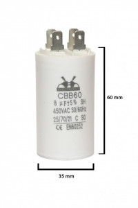 condensator pornire 8 μF 450 V