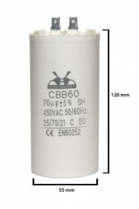 condensator pornire 70 μF 450 V