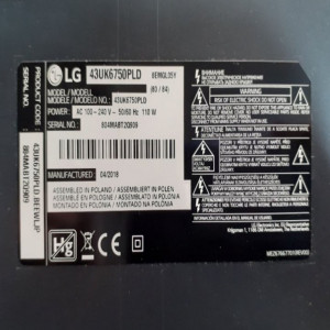 Set barete led tv LG 43 inch SSC_43UK65(LGD)_8LED_S VL430A62_REV1.0 SSC_TRIDENT_43UK65 LG 43UK6500AUA 3 x 8 led, 6V, 446 mm