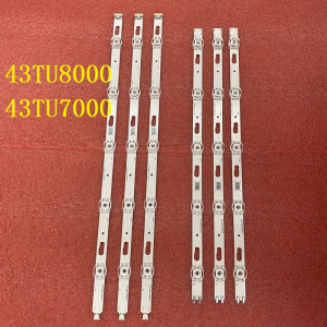 Set barete led tv Samsung 43 inch JL.D430A1330-408AL R-M_V02 V0T7-430SMA B-R0 UE43TU8072U, 3 x (5+5) led, 3v , 805mm