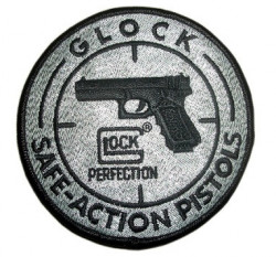 Petic GLOCK Safe Action rotund cu un diametru de 90 mm.
