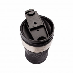 Cană de voiaj Coffee-to-go (oțel inoxidabil cu manșon din silicon)